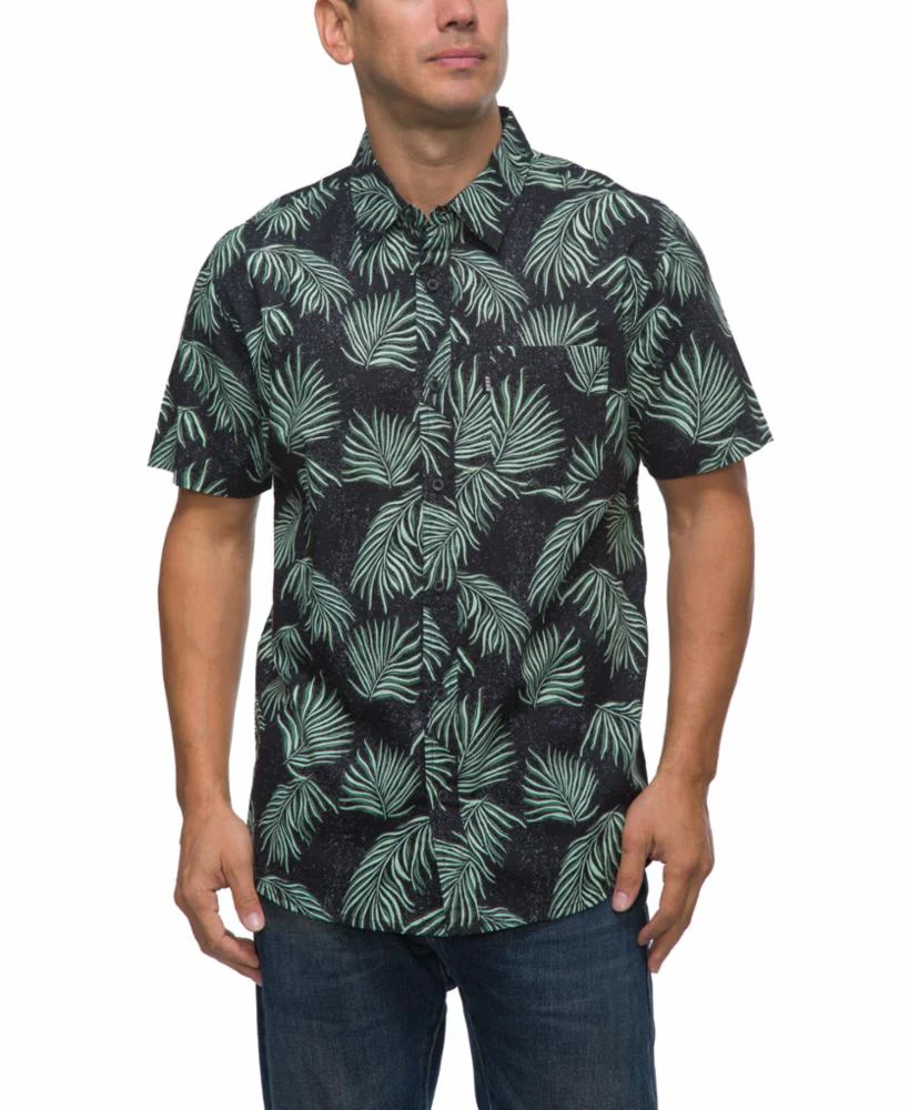 Reef Apparel Men CULBER SS WOVEN CAVIAR