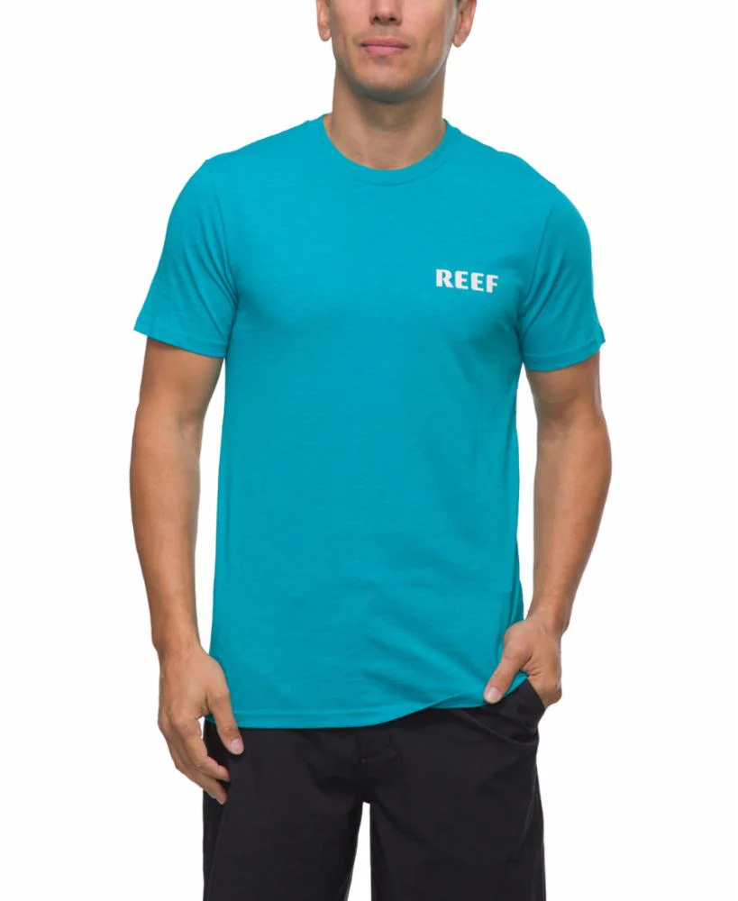 Reef Apparel Men HAWAIIANBREAD GRAPHIC TEE TILE BLUE
