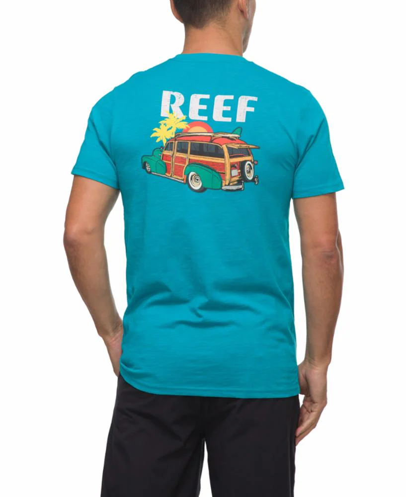 Reef Apparel Men HAWAIIANBREAD GRAPHIC TEE TILE BLUE - Image 2