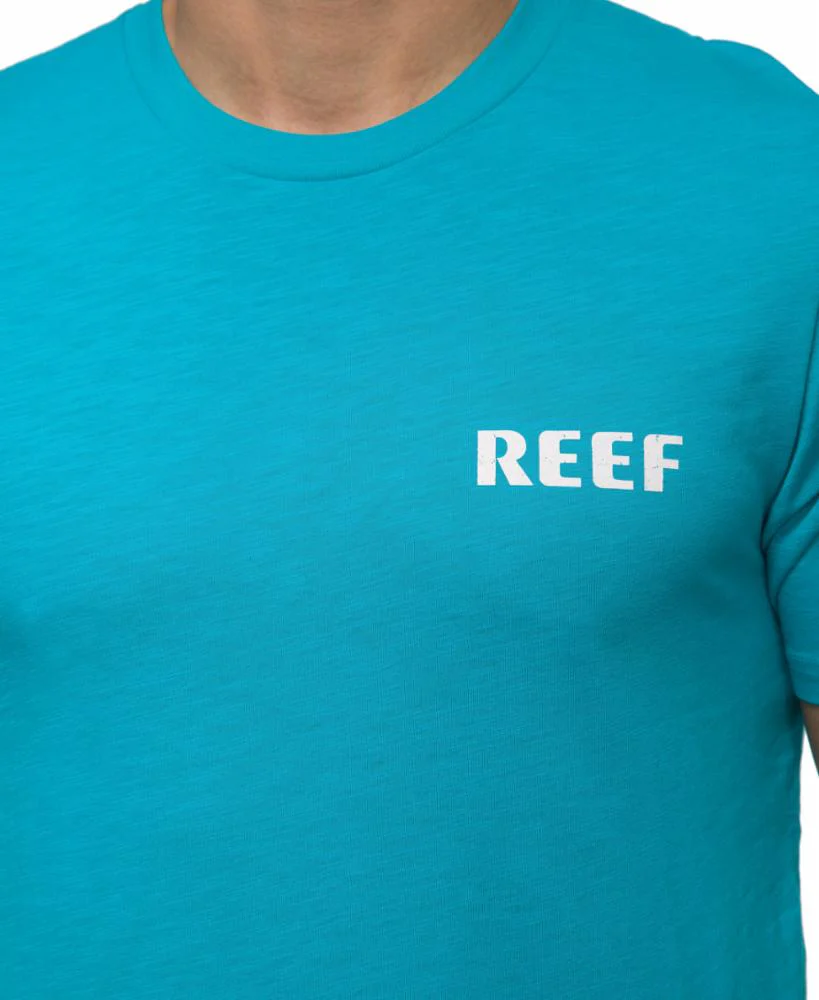 Reef Apparel Men HAWAIIANBREAD GRAPHIC TEE TILE BLUE - Image 3