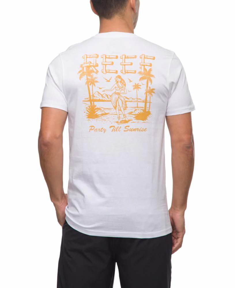 Reef Apparel Men ISLAND GIRL GRAPHIC TEE BRIGHT WHITE - Image 2