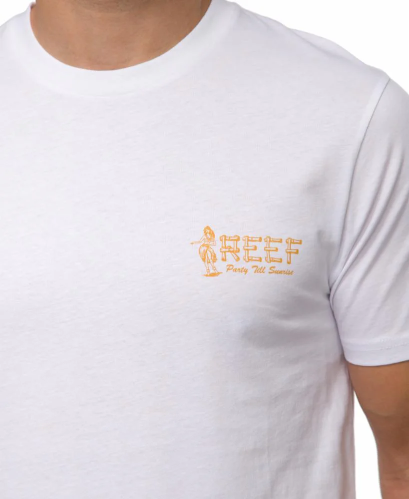 Reef Apparel Men ISLAND GIRL GRAPHIC TEE BRIGHT WHITE - Image 3