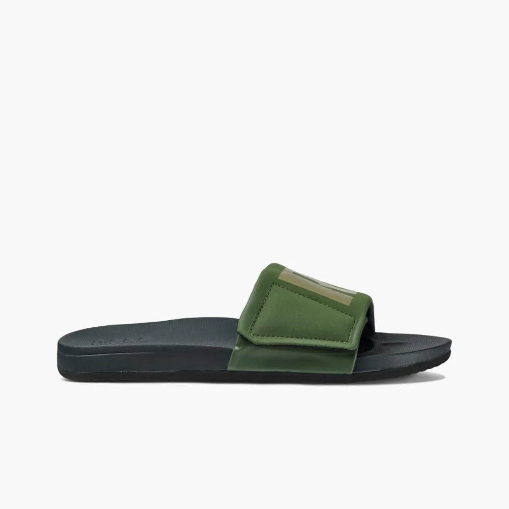 Reef Men CUSHION SLIDE OLIVE GREY LOGO - Image 2
