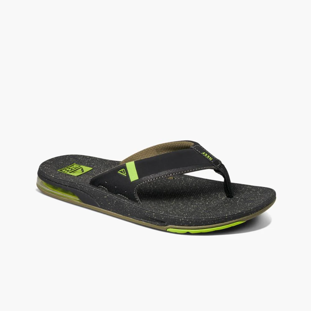 Reef Men FANNING LOW BLACK / LIME GREEN