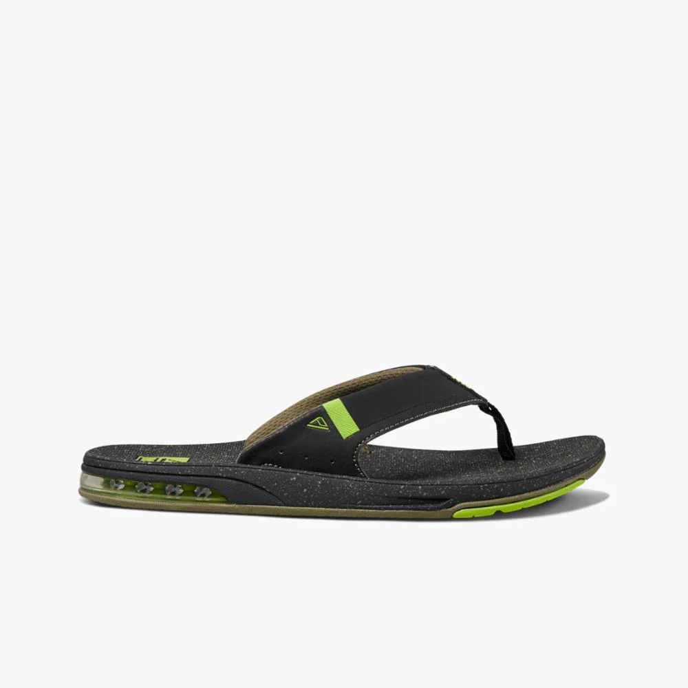 Reef Men FANNING LOW BLACK / LIME GREEN - Image 2