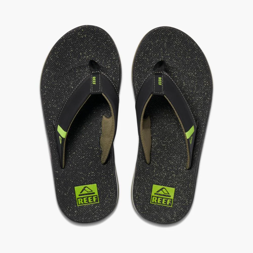 Reef Men FANNING LOW BLACK / LIME GREEN - Image 3