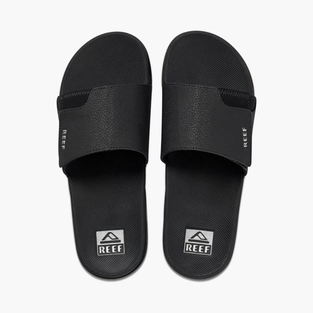 Reef Men FANNING SLIDE BLACK/SILVER - Image 3
