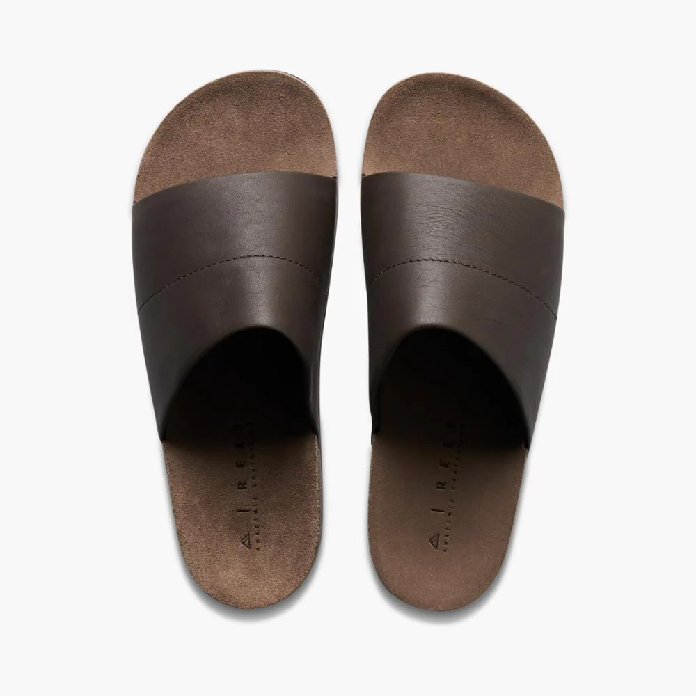 Reef Men OJAI SLIDE BROWN LEATHER - Image 3