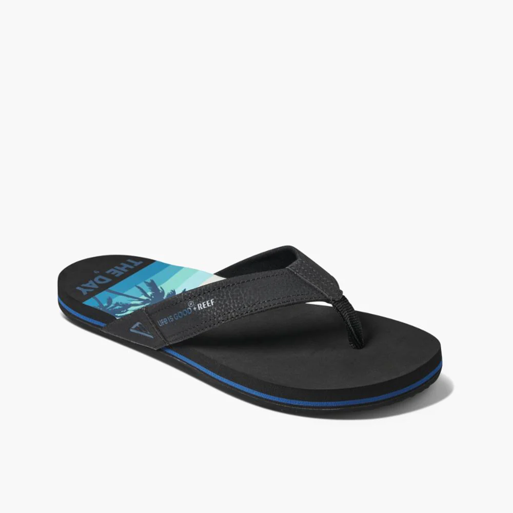 Reef Men REEF NEWPORT + LIFE IS GOODOD SEAS THE DAY BLACK