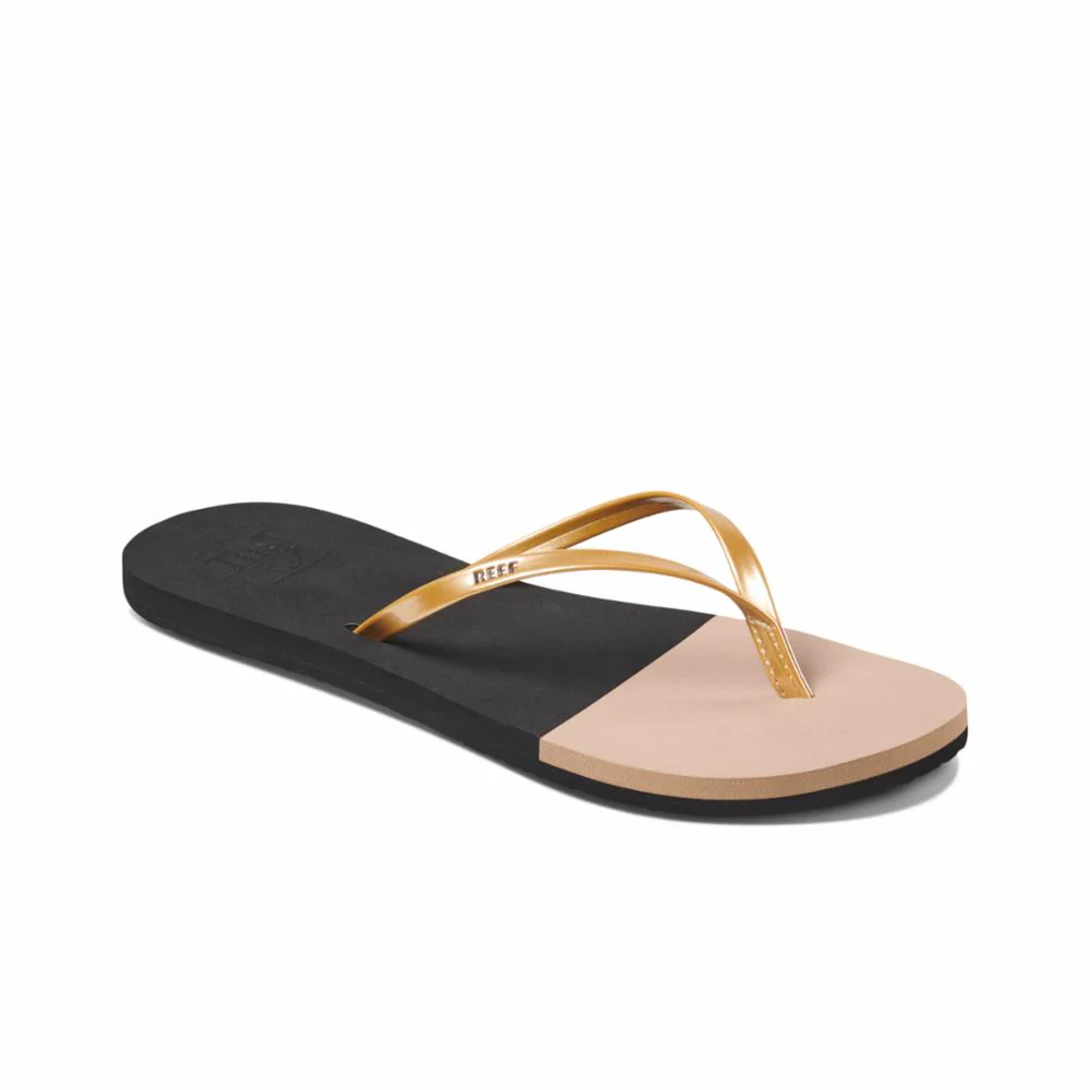 Reef Women BLISS TOE DIP BLACK/GOLD