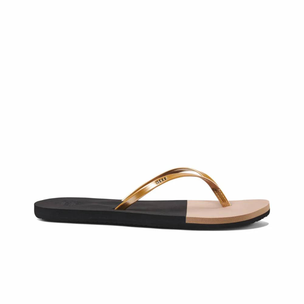 Reef Women BLISS TOE DIP BLACK/GOLD - Image 2