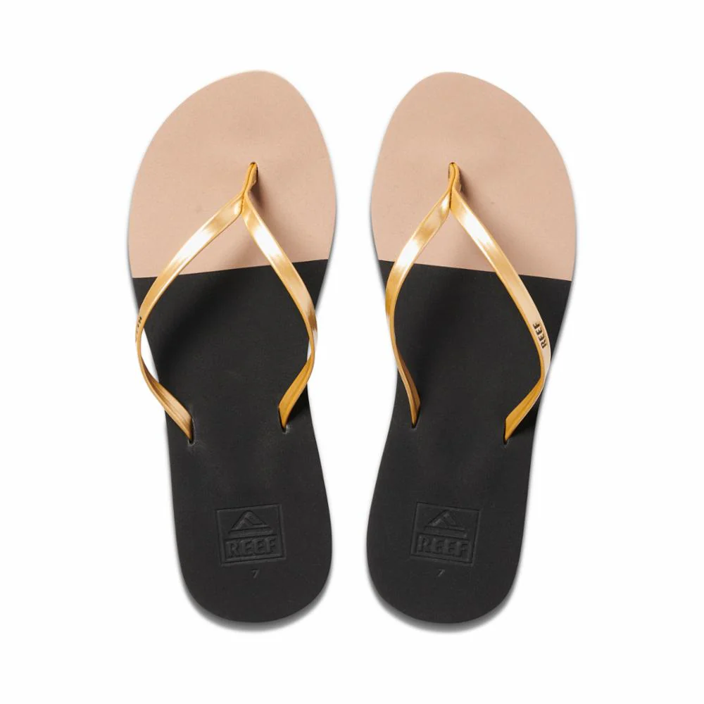 Reef Women BLISS TOE DIP BLACK/GOLD - Image 3