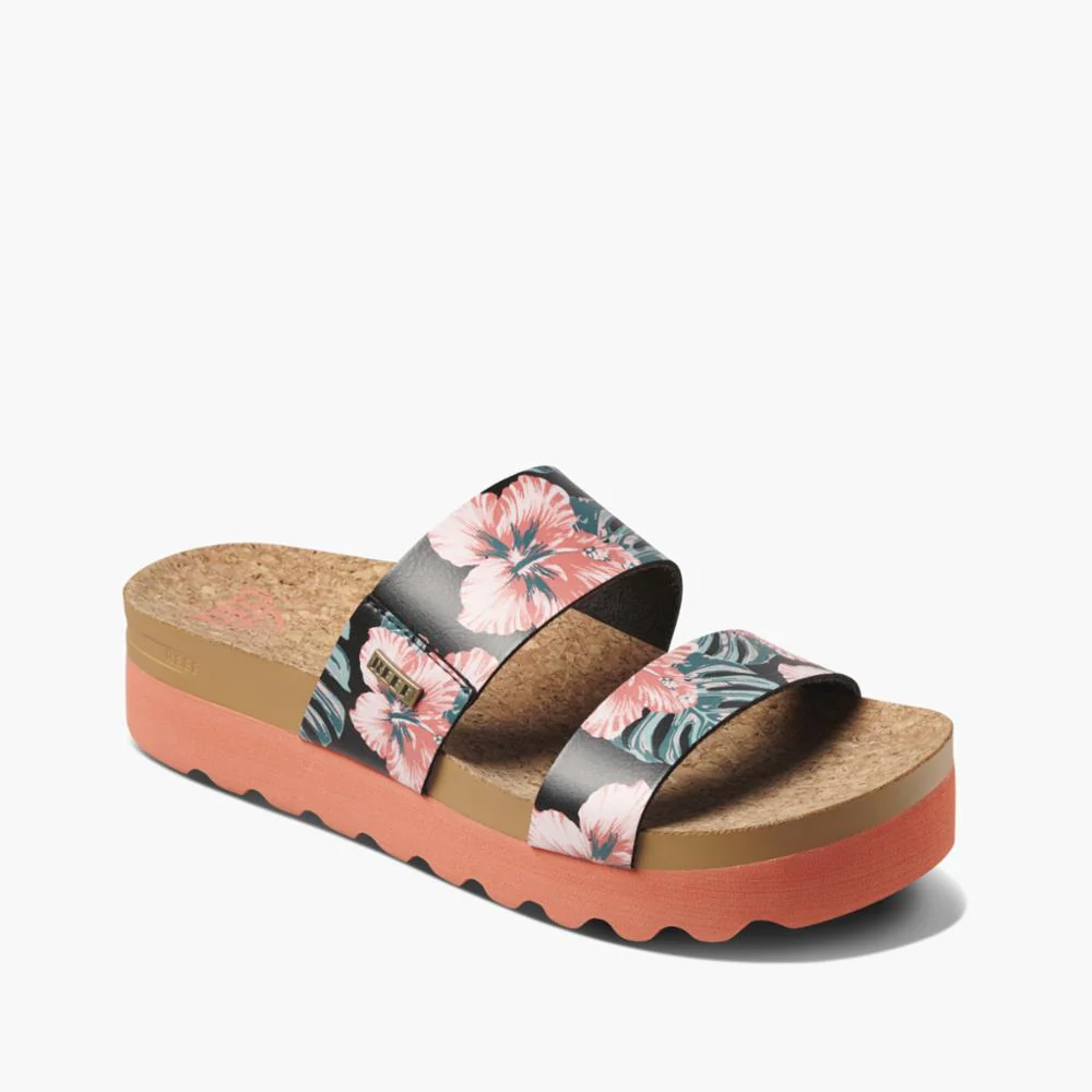 Reef Women CUSHION VISTA HI CORAL HIBISCUS
