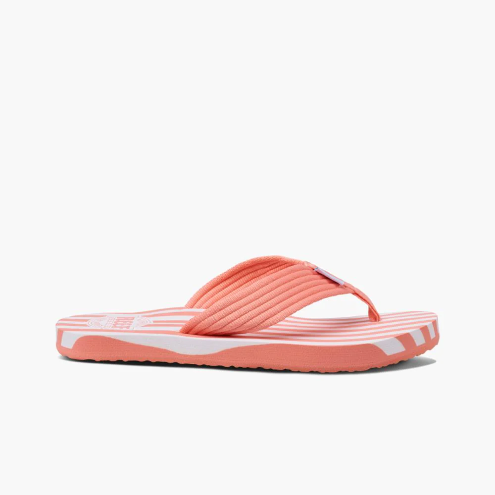 Reef Women ORIGINAL STRIPE CORAL/WHITE - Image 2