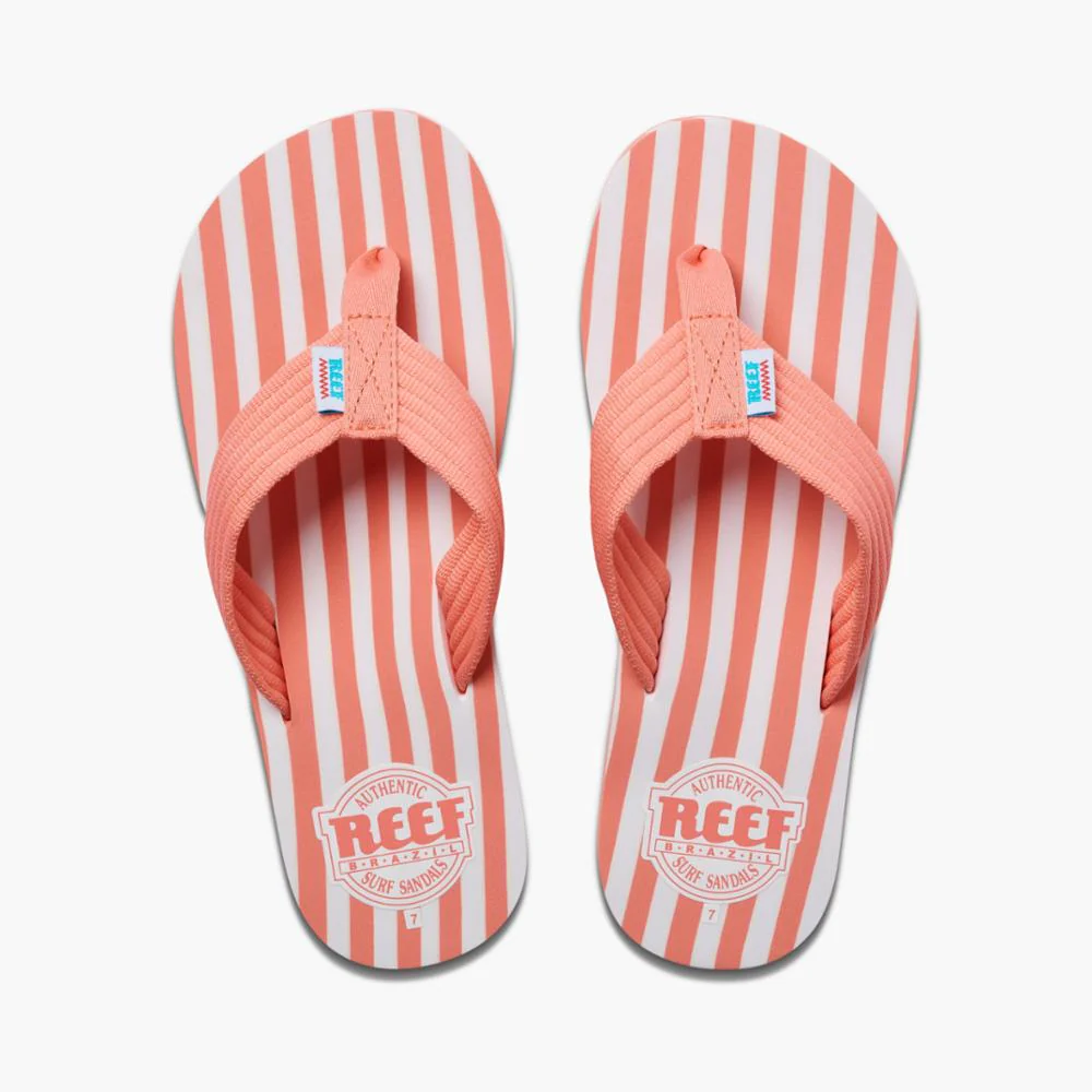 Reef Women ORIGINAL STRIPE CORAL/WHITE - Image 3