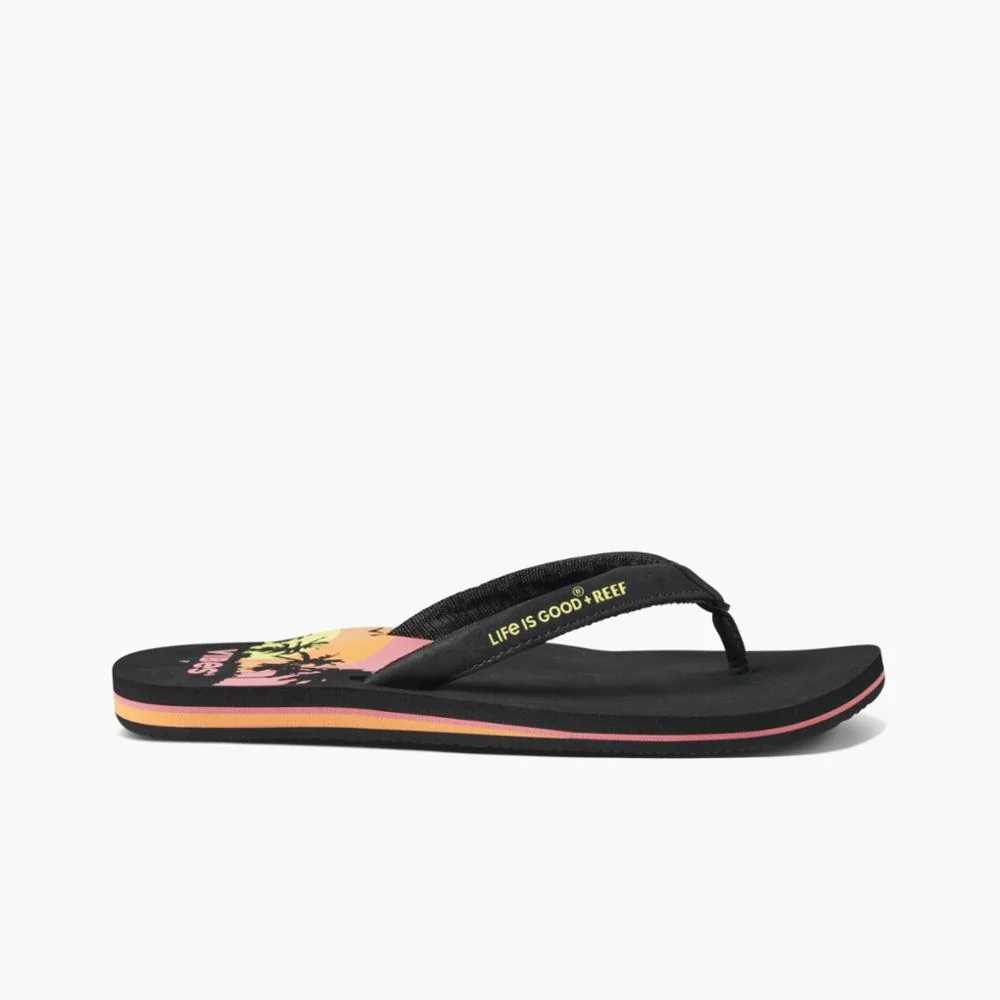 Reef Women REEF CUSHION SANDS + LIFE IS GOOD IS GOOD SUNSET BLACK - Image 2